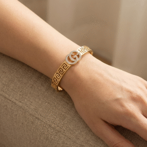 Elegant Gold-Tone Signature Bracelet