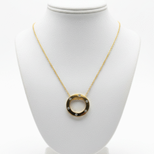 Eternal Circle Crystal Embellished Necklace