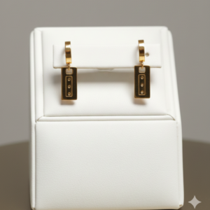 The Classic: Luxe Gold Tablet Hoop Earrings