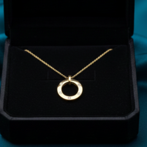 Eternal Circle Crystal Embellished Necklace